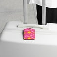 thumbnail image 5 of Square 2Pack PU Leather Princess Pink Cruise Luggage Tag with Privacy Cover and Stainless Steel Ring - Suitable for Travel Handbags Backpacks Luggage Tags, 5 of 6