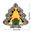 thumbnail image 7 of Elegant Metal Hanging Christmas Tree Wind Spinner with Golden Outline & Intricate Patterns - Perfect for Yard & Garden Decor, 7 of 7