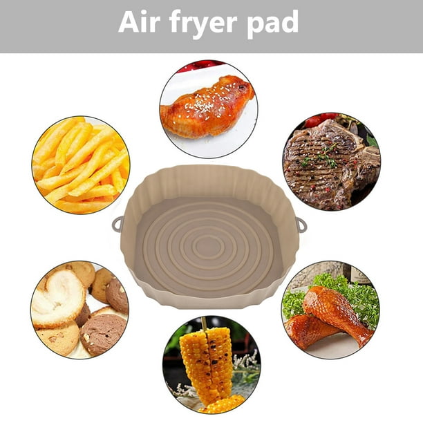 Doublures de friteuse à air en silicone pour Ninja Air Fryer Dual,  réutilisable Air Fryer Doublure en silicone pour Ninja Air Fryer Accessoires,  Airfryer Liners Airfryer Access