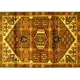 thumbnail image 1 of Ahgly Company Machine Washable Indoor Rectangle Persian Yellow Traditional Area Rugs, 4' x 6', 1 of 4