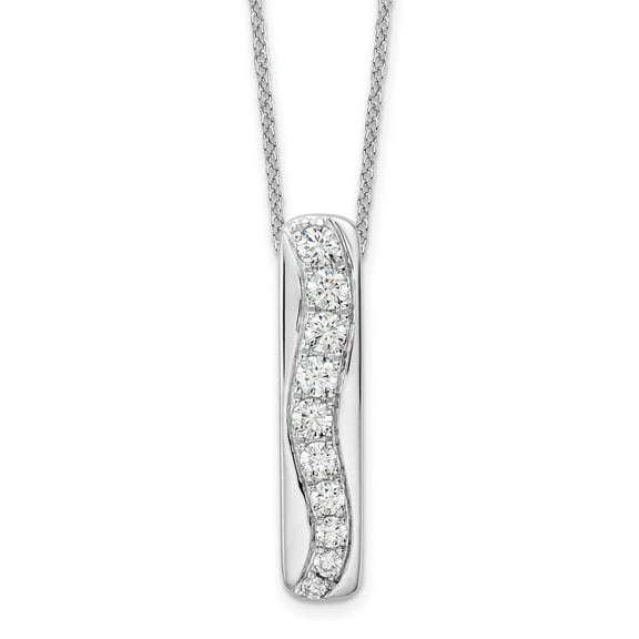 Auriga Fine Jewelry 14K White Gold 2.9 mm Lab Grown Diamond Necklace for Women 18"