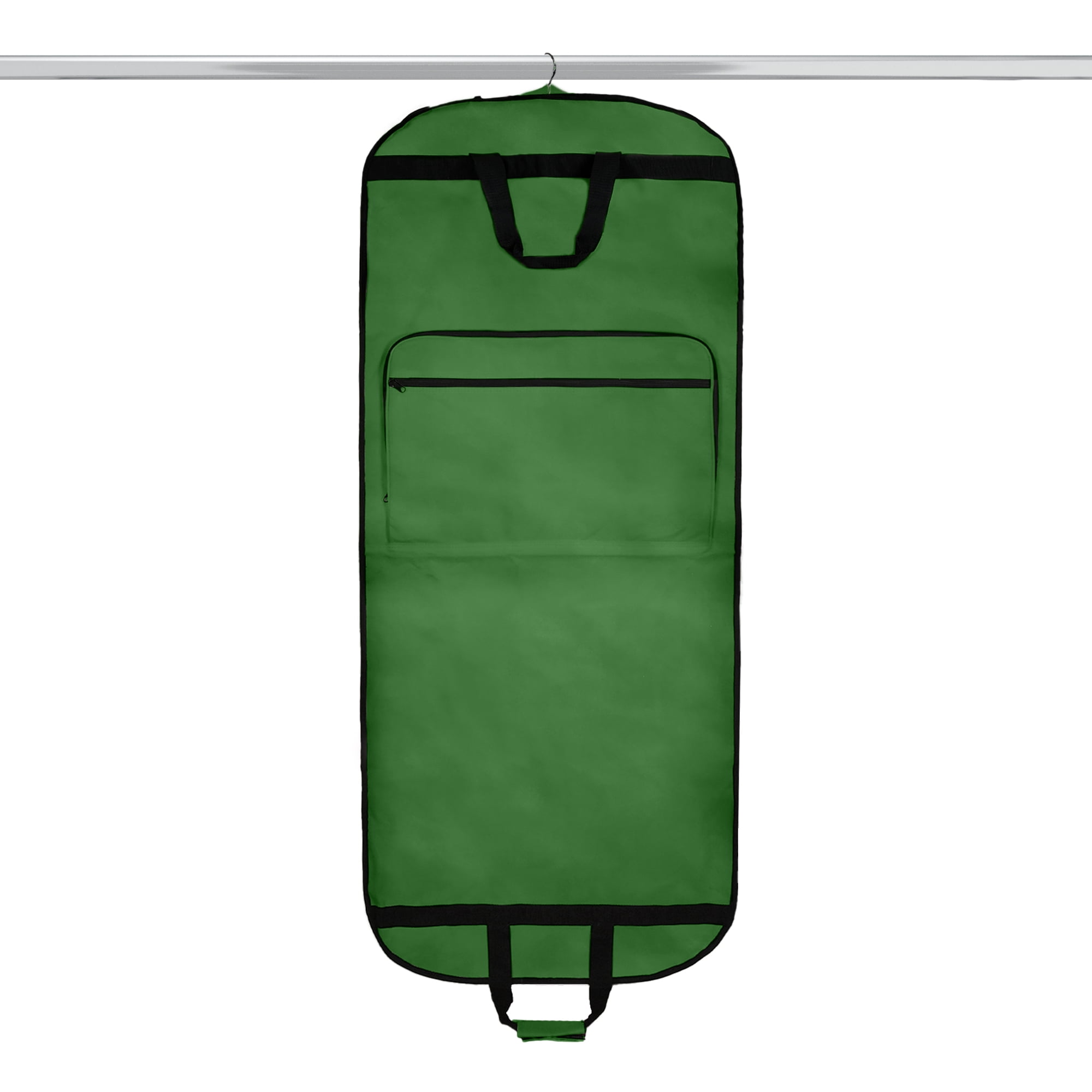DALIX 60" Professional Garment Bag Cover for Suits Pants and Gowns Dresses (Foldable) Dark Green