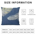 thumbnail image 5 of BANET Modern Minimalist Feather Print Pillowcase Suitable for Living Room Decoration Square Sofa Cushion Cover, Bedroom Bed Pillow Cover. White, 5 of 5