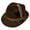 Brown, variant on Unisex Festival Fedora, Short Brim Jazz Hat for Dance Street Style Brown One Size