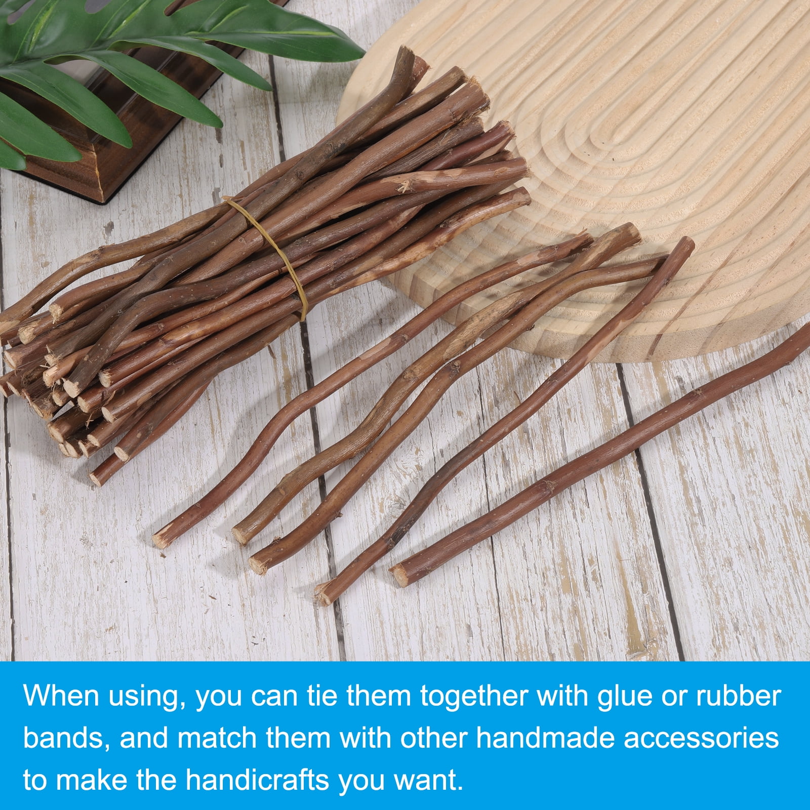 Uxcell 50 Pcs / 2 Size Wood Log Sticks, 0.2-0.5inch inch in Diameter Natural Wood Craft Sticks, Dried Wood Sticks Decorative Wood Branch Sticks for DIY Crafts Accessory Photo Props, Brown