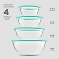 thumbnail image 7 of Superior Glass Mixing Bowls with Lids - 8-Piece Mixing Bowl Set with BPA-Free lids, Space-Saving Nesting Bowls - Easy Grip & Stable Design for Meal Prep & Food Storage -Glass bowl For Cooking, Baking, 7 of 7