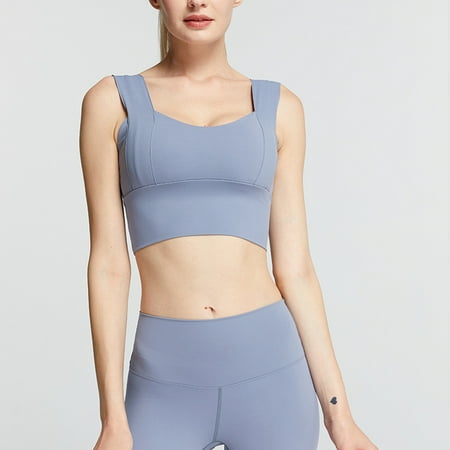 

Women s Fashion Women s Solid Color Inner Fit Plus Size Vest Yoga Sports Beauty Back Bra winter clothes for women