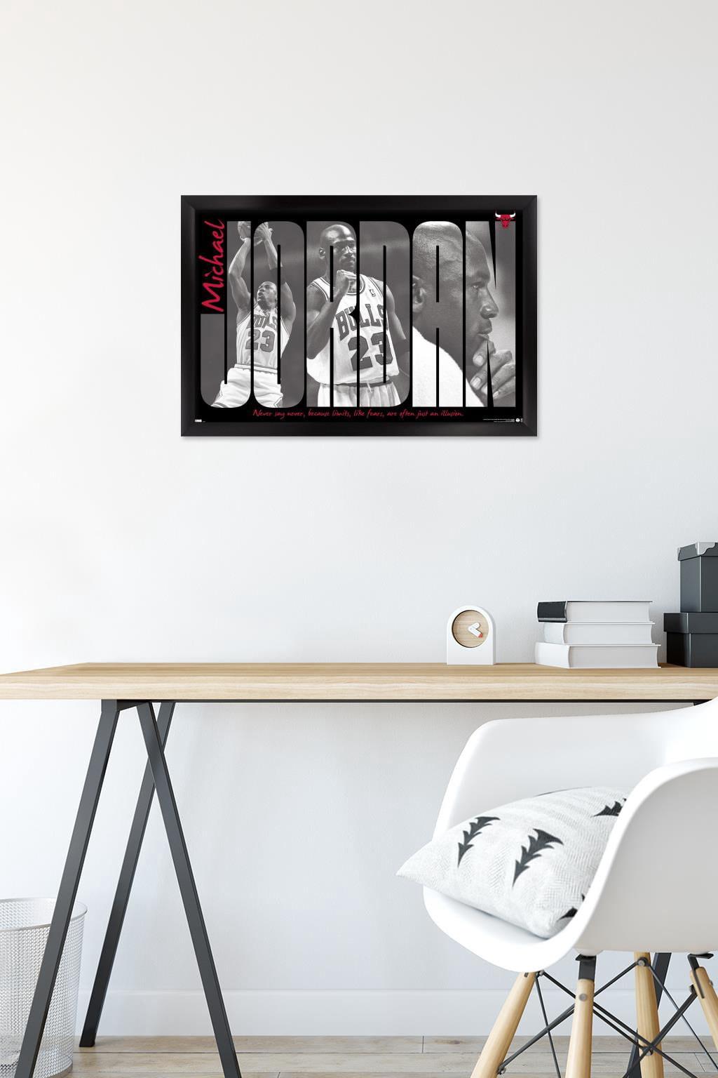 Michael Jordan - Never Say Never Wall Poster, 14.725" x 22.375" Framed