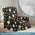 thumbnail image 4 of Renewold Santa Claus Snowflakes Cover for Recliner Chair Soft Breathable Dog Couch Cover 4 Pieces Oversized Recliner Cover Washable Reclining Sofa Slipcover Living Room Christmas Decor, 4 of 8