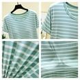 thumbnail image 6 of TODOZO Short Sleeve T Shirts for Women Striped Tshirt Women Short Sleeved T Shirt for Women Thin Cut No Need To Wear Bra Casual Top Plus Size To Show Off Weight Striped Bottom Shirt for Outer Wear, 6 of 9