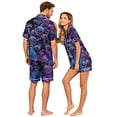 thumbnail image 4 of Spooky Pajamas Women Halloween Couple Pajamas Matching Sets Halloween Pajamas Halloween Pj Set Button Up Pajamas Couples Pajamas Matching PJS for Couples His Hers Jammies Wife Husband, Purple, L, 4 of 5