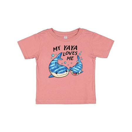 

Inktastic My Yaya Loves Me- whale shark Gift Baby Boy or Baby Girl T-Shirt