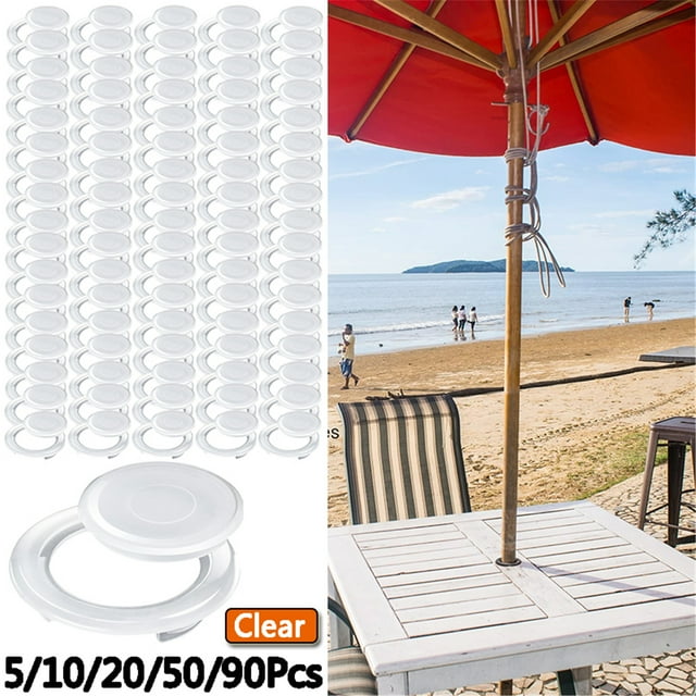 5Pcs Patio Table Umbrella Hole Ring and Cap Set, Elbourn 2 Inch