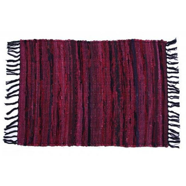 Mr. MJs Trading AG-66303-30x44 30 x 44 in. Chindi Rug, Wine