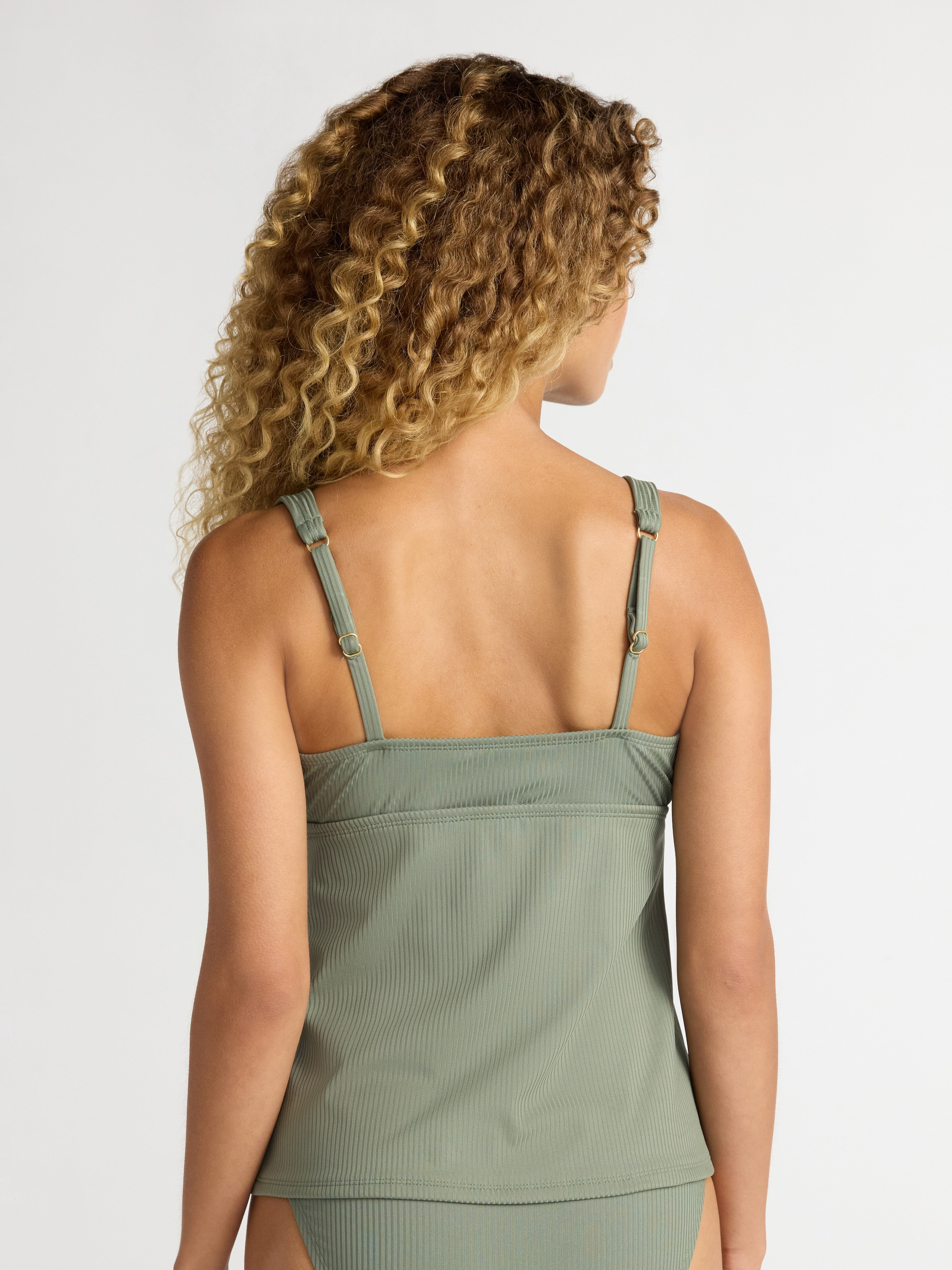 Time and Tru Women's and Women’s Plus V Neck Tankini Top, Sizes XS-2X