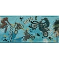 thumbnail image 3 of Dundee Deco Prepasted Wallpaper Border - Sports Blue, Green, Yellow Motorcycles, Sport, 15 ft x 8 in, 3 of 5