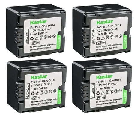 Kastar 4-Pack CGA-DU14 Battery Replacement for Panasonic VDR-M70 VDR-M75 VDR-M95 Camera CGA-DU06 CGR-DU06 CGA-DU07 CGR-DU07 CGA-DU12 CGR-DU12 CGA-DU14 CGR-DU14 CGA-DU21 CGR-DU21 Battery