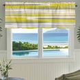 thumbnail image 4 of Valance for Windows,Modern Yellow Gray Stripes Valances Curtain Rod Pocket Valance for Kitchen Bedroom Living Room Bathroom,Abstract Geometric Gradient Short Curtains Window Treatment 42x12in, 4 of 9