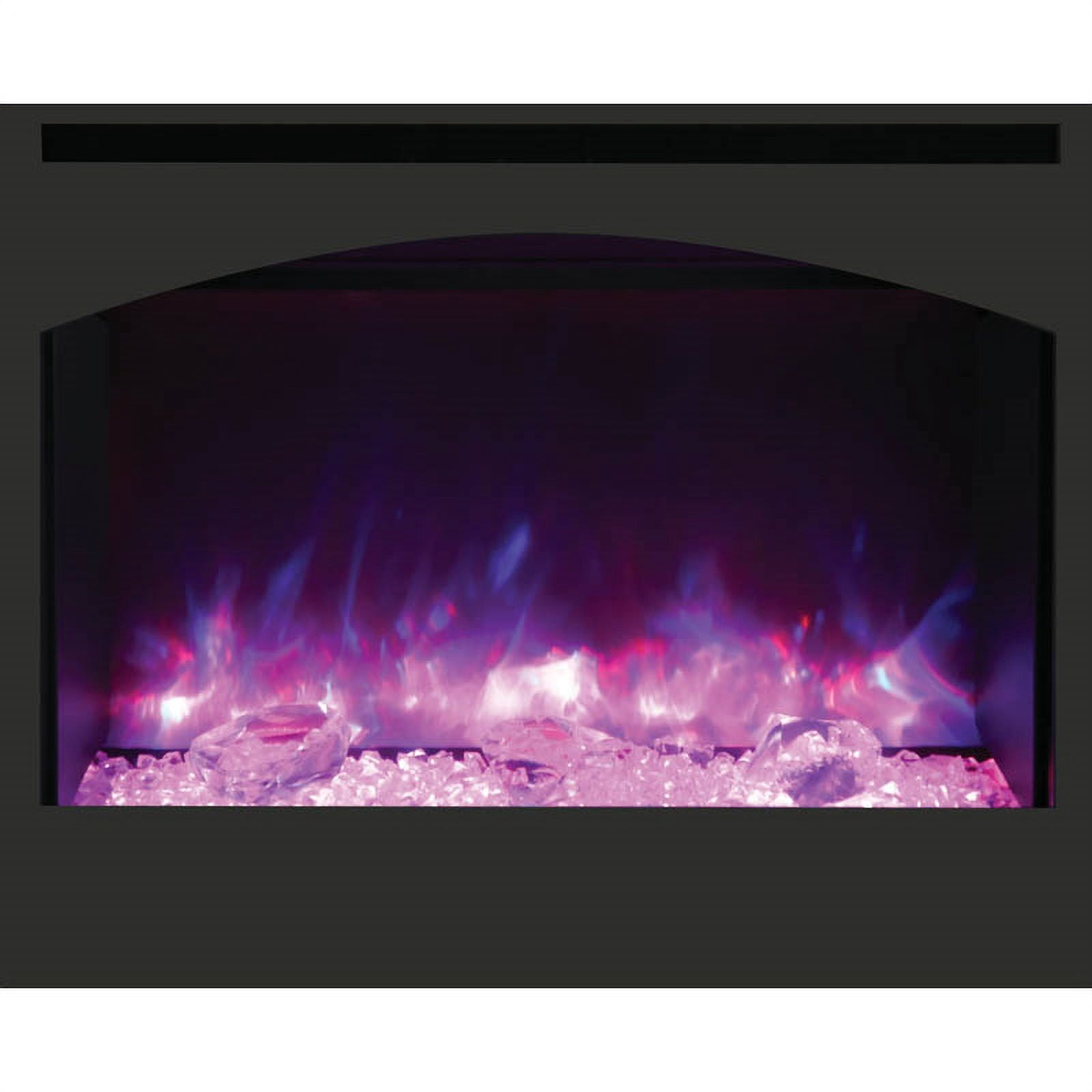 31" Zero Clearance Fireplace with 32" x28" Arch Steel Surround