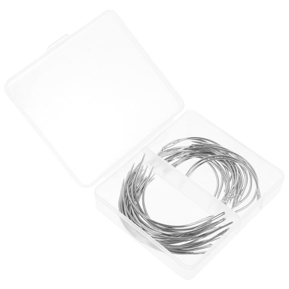 SEWOART Curved Hand Sewing Needles Metal 40Pcs For Craft Projects