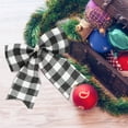 thumbnail image 5 of Tineasur Black and White Plaid Bow Ornaments for Christmas Tree Decoration, Reusable and Holiday Decor, 5 of 5