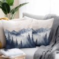 thumbnail image 3 of Outdoor Pillow Cover Blue Forest Mountain Set of 2 Waterproof Throw Pillowcases Watercolor Landscape Decorative Patio Furniture Pillows for Couch Garden Indoor & Outdoor Use, 3 of 9