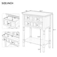 thumbnail image 3 of Narrow Console Table, Slim Sofa Table with Three Storage Drawers and Bottom Shelf for Living Room, Easy Assembly (Retro Blue), 3 of 9