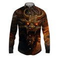 thumbnail image 3 of Nueva ropa de calle para hombre, moda de primavera y otoño, camisa con estampado de dragón 3D y botones para hombre, camisa hawaiana de manga larga para hombre, 3 of 5