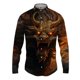 thumbnail image 3 of Nueva ropa de calle para hombre, moda de primavera y otoño, camisa con estampado de dragón 3D y botones para hombre, camisa hawaiana de manga larga para hombre, 3 of 5