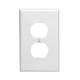 thumbnail image 2 of Leviton Duplex Receptacle Wall Plate Traditional - 1 Gang - 1 Pack, White, 2 of 2