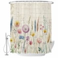 thumbnail image 2 of Leaf Wildflower Waterproof Fabric Shower Curtain,Vintage Country Plant Floral Leaves Waterproof Fabric Shower Curtain for Bathroom Curtains Bathtubs Hotel Shower Curtains with 12 Hooks Small 36x72in, 2 of 8