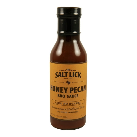 Pack of 4 The Salt Lick Pecan Wood Smoked Honey Pecan BBQ Sauce - 12 oz - Package may vary