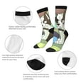 thumbnail image 3 of Masiiu Bluey Pattern Adult Crew Socks, Breathable Color-Block Mid-Calf Socks, Comfortable for Daily Wear and Sports, 3 of 6