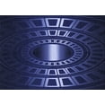 thumbnail image 1 of Ahgly Company Machine Washable Indoor Rectangle Transitional Night Blue Area Rugs, 2' x 3', 1 of 7