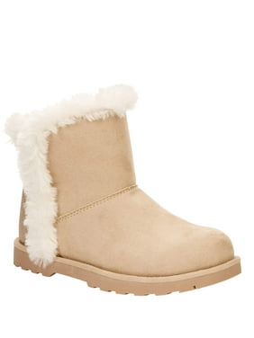 Calistoga Vegan Suede Faux Fur Ankle Boots (Little Girls & Big Girls)