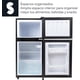 thumbnail image 5 of Mini Refrigerador 86L (3 pies cubicos) Frigobar Compacto Silver Refrigerador Pequeño Con congelador de Acero Inoxidable Ideal Para Espacios Pequeños Frigobar Mini Multifuncional (Negro), 5 of 5