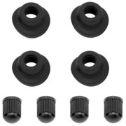 Bolt Valve Stem Rubbe Grommet & Cap Set 4-Pack (2007-GRM)