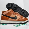 thumbnail image 3 of Nike Dunk Mid DZ2533-200 Men's Amber Brown Black Leather Basketball Shoes TD28 (10.5), 3 of 3