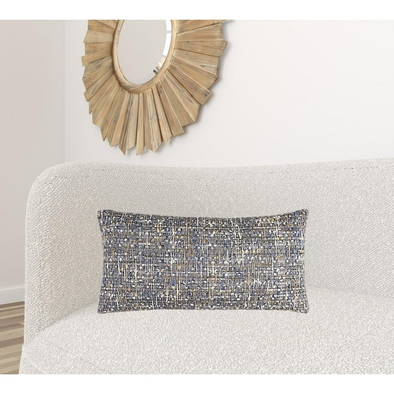 Pale Gray Knubby Plush Lumbar Throw Pillow Pale Gray Knubby Plush Lumbar Throw Pillow