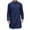 Blue, variant on MIXUE Mens Casual Button Down Shirts Solid Color Round Neck Long Sleeve Loose Fit Casual Shirt Tops Holiday Wear,Green,XXXL