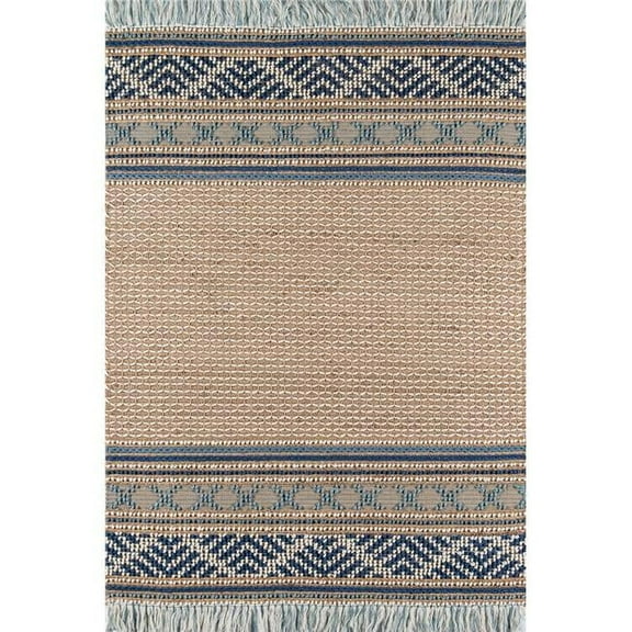 Momeni Esme Wool and Cotton Hand Woven Blue Area Rug 2' X 3'