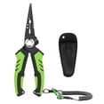 thumbnail image 2 of Fufafayo Fishing Pliers Multifunctional Saltwater Fishing Tool, Titanium Plated Stainless Steel with TPR Handle, Hook Remover Line Cutter and Lure Opener for Tackle Box Gear, 2 of 6
