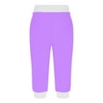 thumbnail image 4 of RongHuan Capri Pants for Women Lightweight Yoga Sweatpants Stretch Waist Cropped Pants Casual Summer Gym Pants with Pocket, 4 of 7