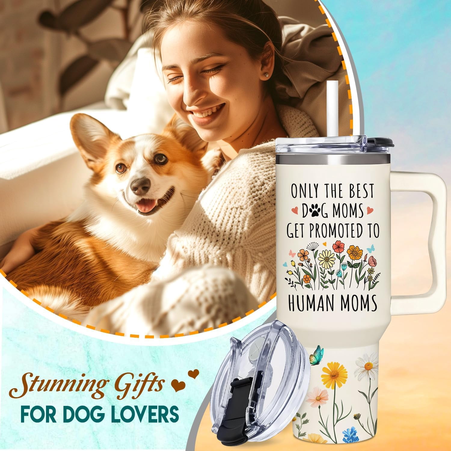 New Mom Gifts - Christmas Gift for New Mom - Funny Mothers Day Gift - Moms Birthday Gifts Idea Tumbler With Handle 40oz