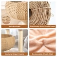 thumbnail image 3 of Haplly & Polly Summer Breathable Woven 35'' Cat Tree with Dual Cozy Baskets, Scratching Posts & Plush Perch, 3 of 9