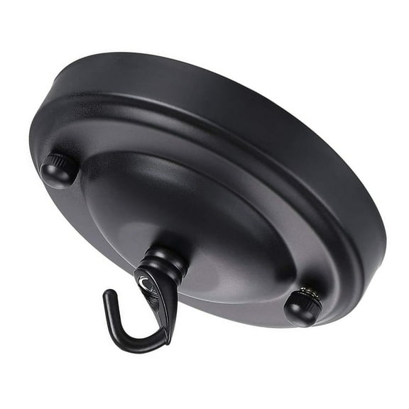 KONTONTY Black Metal Ceiling Cover Plate for Home Light Fixtures Suitable for Cafes Halls and Living Rooms 6.5 x 6.5 x 1.5 Inches