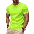 thumbnail image 2 of S-4X Plus Size T Shirts for Men Big & Tall Quick-Drying Short Sleeve Tees Tops Mens Pullover Solid Color Stretchy Slim Athletic Workout Tshirts Shirt, 2 of 8