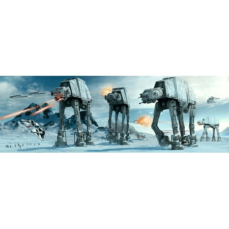 - Star Wars: Episode V - The Empire Strikes Back - Door Movie Poster / Print (The Battle Of Hoth - At-At Attack) (Size: 62