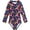 E- Navy flowers, variant on 2-8T Toddler Little Girls Zipper Long Sleeve Rash Guard One Piece Swimsuit Kids UPF 50  Sun Protection Swimwear Bathing Suit