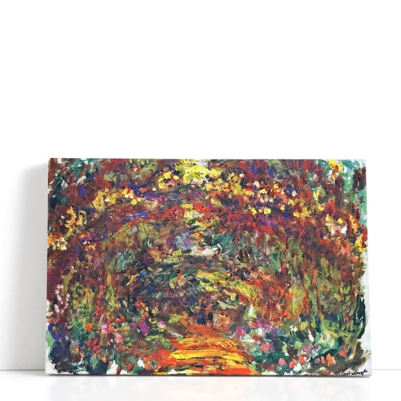 Path under the Rose Trellises, Giverny, 1920 - 1922 - Wrapped Canvas Print Wall Art | 18" W x 12" H